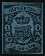 (*) N°6 1g Bleu, Signé Brun - TB - Oldenbourg