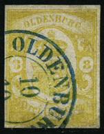 Oblit. N°14 3g Jaune - TB - Oldenburg