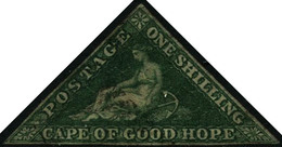 Oblit. N°6 1s Vert Foncé - TB - Cape Of Good Hope (1853-1904)