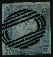 Oblit. N°8B 2p Bleu, Gravure Usée - B - Mauritius (...-1967)