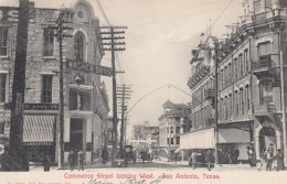 San Antonio Texas, Commerce Street Scene, Business District, C1900s Vintage Postcard - San Antonio