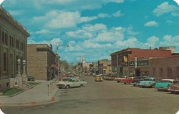 Rawlins Wyoming, Cedar Street Scene, Business District Autos, 1960s Vintage Postcard - Autres & Non Classés