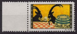 BEER Brewery BOCK Bier / Advertising Stamp - 1995 Hungary - LABEL CINDERELLA VIGNETTE / Goat - Biere