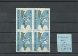 ARGENTINA YVERT  683 (BLOQUE DE 4 SELLOS)   MNH  ** - Ongebruikt