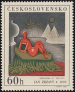 Czechoslovakia / Stamps (1968) 1729: Jan Zrzavy (1890-1977) "Kleopatra II (Cleopatra II)" (1919-1957) - Egyptology