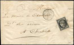 Let 3a   20c. Noir Sur Blanc, Obl. GRILLE S. LSC, Càd ASSEMBLEE NATIONALE 19/8/49, TB - 1849-1850 Cérès