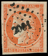 5    40c. Orange, Oblitéré PC 2061, Frais Et TB. J - 1849-1850 Cérès