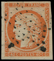 5    40c. Orange, Obl. ETOILE, TTB. J - 1849-1850 Cérès