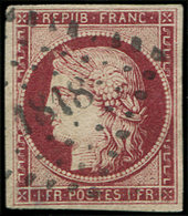 6     1f. Carmin, Obl. PC 1818, Très Frais Et TB - 1849-1850 Cérès
