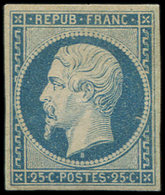 10   25c. Bleu, Réparé, Très Beau D'aspect. C - 1852 Louis-Napoléon