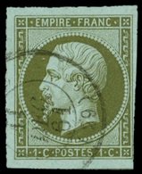 11    1c. Olive, 3 Belles Marges, Oblitéré Càd 11/12/61, TB - 1853-1860 Napoléon III.