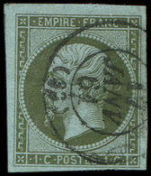 11    1c. Olive, Obl. Càd T15 17/1/61, TB/TTB. J - 1853-1860 Napoléon III