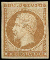 * 13B  10c. Brun Clair, T II, TB. C - 1853-1860 Napoléon III