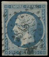 15   25c. Bleu, Oblitéré PC 1818, TB - 1853-1860 Napoléon III