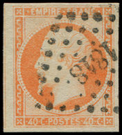 16   40c. Orange, Grandes Marges, Filet De Voisin à Gauche, Obl. PC 1818, Superbe - 1853-1860 Napoléon III