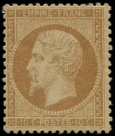 * 21   10c. Bistre, Bon Centrage, TB, Certif. Calves - 1862 Napoléon III