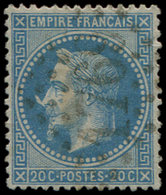 29Bb 20c. Bleu, T II, "A LA CORNE", Obl., TB - 1863-1870 Napoléon III Lauré