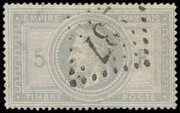 33    5f. Violet-gris, Obl. GC 237, Cl., Aspect TB. C - 1863-1870 Napoléon III. Laure