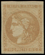 * 43A  10c. Bistre, R I, Frais Et TB. C - 1870 Ausgabe Bordeaux