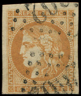 43Ba 10c. Bistre Orangé, R II, Obl. GC, TB/TTB - 1870 Ausgabe Bordeaux