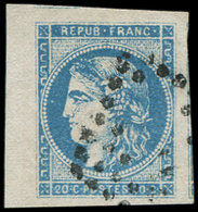 45C  20c. Bleu, T II, R III, Obl., Bdf Et Marges énormes, Superbe. S - 1870 Ausgabe Bordeaux