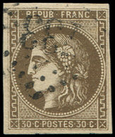 47   30c. Brun, Oblitéré GC, TTB - 1870 Emission De Bordeaux
