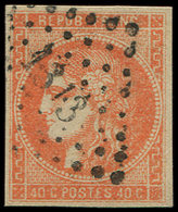 48   40c. Orange, Obl. PC Du GC 1313, TB - 1870 Ausgabe Bordeaux