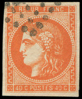 48a  40c. Orange Vif, Obl., Effigie Dégagée, Position 10, TTB - 1870 Emission De Bordeaux