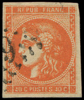 48a  40c. Orange Vif, Obl. GC, TB - 1870 Emission De Bordeaux