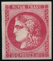 * 49   80c. Rose, Infime Trace De Ch., TB - 1870 Ausgabe Bordeaux