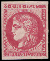 * 49b  80c. Rose Vif, Frais Et TB. C - 1870 Emission De Bordeaux