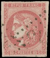 49   80c. Rose, Oblitéré GC, TB - 1870 Emission De Bordeaux