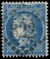 60A  25c. Bleu, Nuance Soutenue, Variété GRANDE CASSURE (145), Obl. GC 822, TTB - 1849-1876: Période Classique