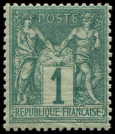 ** 61    1c. Vert, TB. S - 1876-1878 Sage (Typ I)