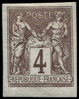 * Granet 88e : 4c. Lilas-brun Sur Azuré, Forte Ch., Sinon TB - 1876-1898 Sage (Type II)