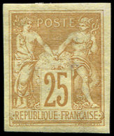 * Granet 92d : 25c. Bistre Sur Jaune, TB - 1876-1898 Sage (Type II)