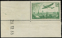 ** 14  50f. Vert-jaune, Cdf Daté 23/12/35, TB - 1927-1959 Neufs