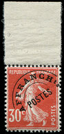 ** 58  Semeuse Camée, 30c. Rouge, Centrage Parfait, Bdf, TB - 1893-1947
