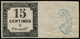 * 4   15c. Noir Litho, Bdf CONTROLE T.P., Petite Froissure Sinon TB - 1859-1959 Oblitérés