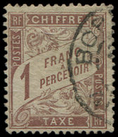 25   1f. Marron, Oblitéré, TB - 1859-1959 Oblitérés