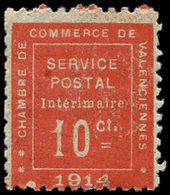 * GUERRE VALENCIENNES 1 : 10c. Vermillon, TB - Guerre (timbres De)