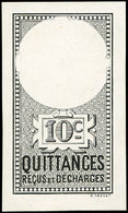 (*) TIMBRES FISCAUX Quittances, Type Médaillon De Tasset, Dessin Original Grand Format SANS Le Médaillon, TB - Autres & Non Classés