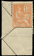 ** 117   Mouchon, 15c. Orange, Variété De PIQUAGE OBLIQUE Par PLIAGE, TB. C - Neufs