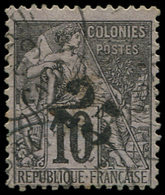 GABON 6 : 25 S. 10c. Noir S. Lilas, Obl., TB. C - Autres & Non Classés