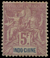 * INDOCHINE 16 : 5f. Violet, TB - Autres & Non Classés