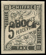 ** OBOCK Taxe 1a : 5c. Noir, REIMPRESSION, TB - Autres & Non Classés