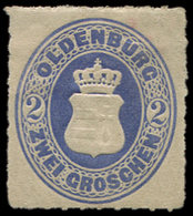 * ALLEMAGNE (ANCIENS ETATS) OLDENBOURG 18 : 2g. Bleu, TB - Oldenburg