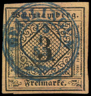 ALLEMAGNE (ANCIENS ETATS) WURTEMBERG 2 : 3k. Jaune-orange, Obl., TB. C - Sonstige & Ohne Zuordnung