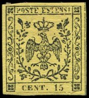 * ITALIE (ANCIENS ETATS) MODENE 3 : 15c. Jaune, TB. Br - Modène