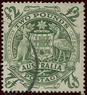 AUSTRALIE 167 : 2£. Vert-gris, Obl., TB - Autres & Non Classés